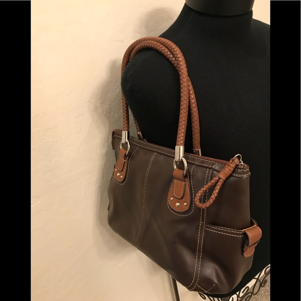 NEW RELIC 2Tone Brown Satchel BAG - Picture 4 of 5